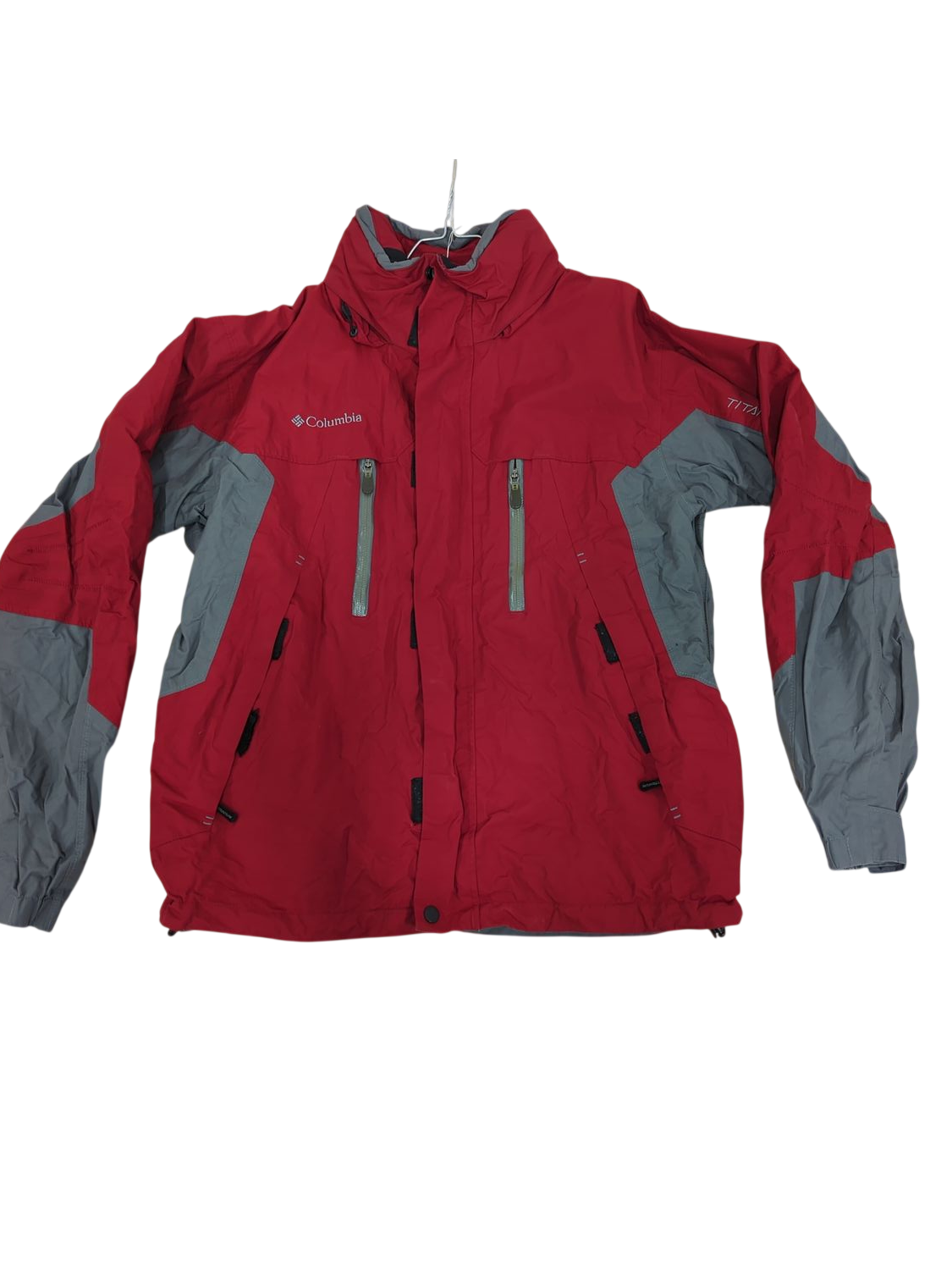 Columbia Sportswear Titanium Red & Grey Windbreaker Jacket - Size M