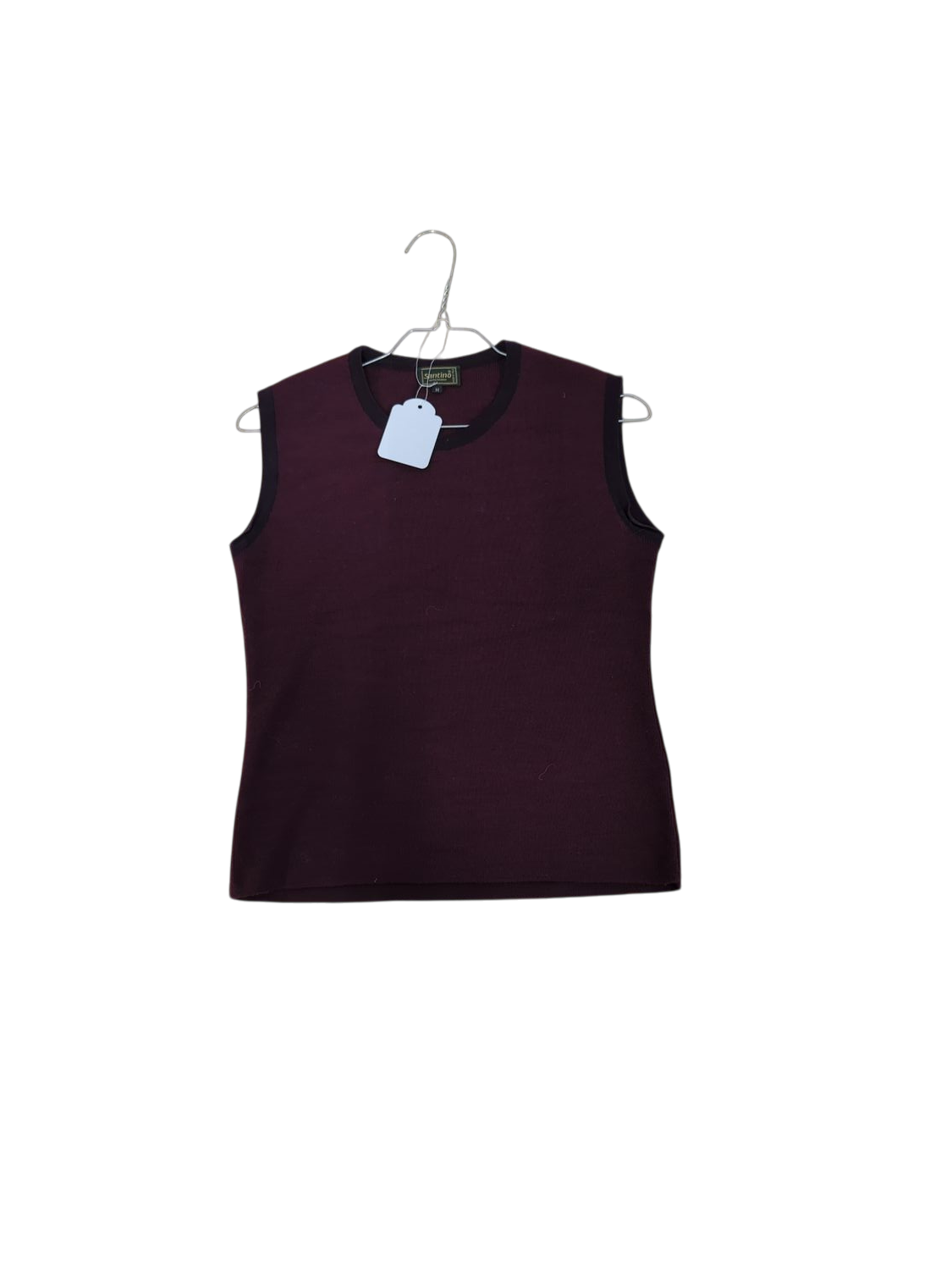 Santino Burgundy Tank Top with Black Trim - Size M
