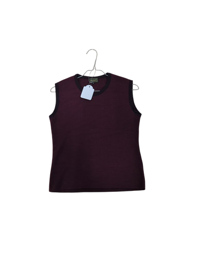 Santino Burgundy Tank Top with Black Trim - Size M