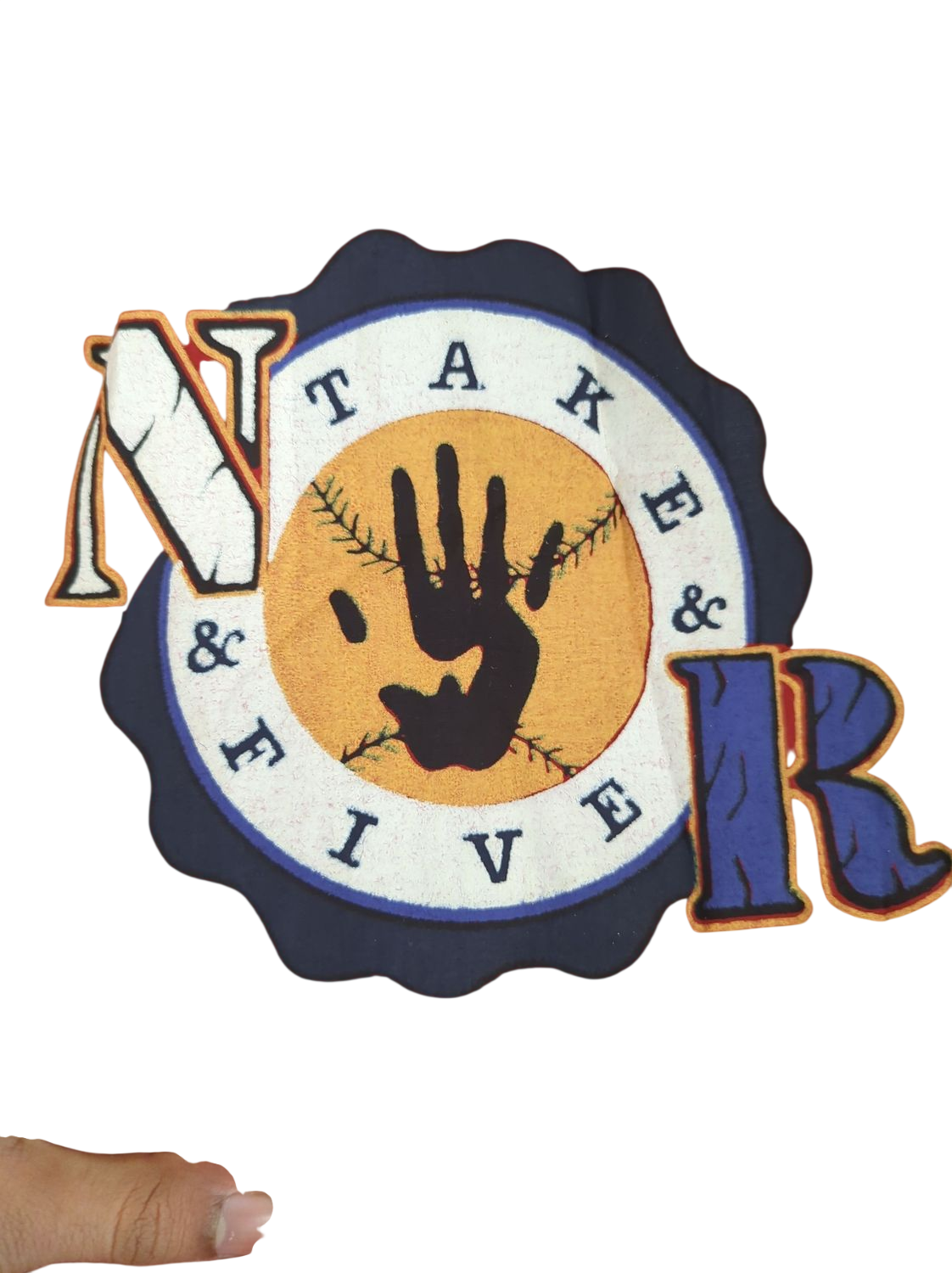 Vintage Take Five Bomber Jacket with Varsity Logo - Size XL