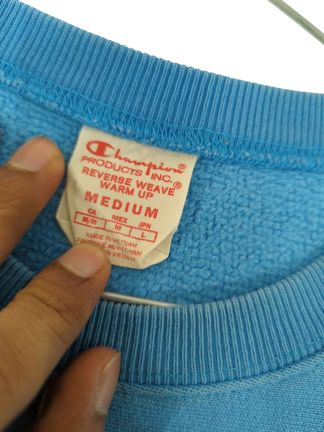 Champion Blue Crewneck Sweatshirt - Size Medium