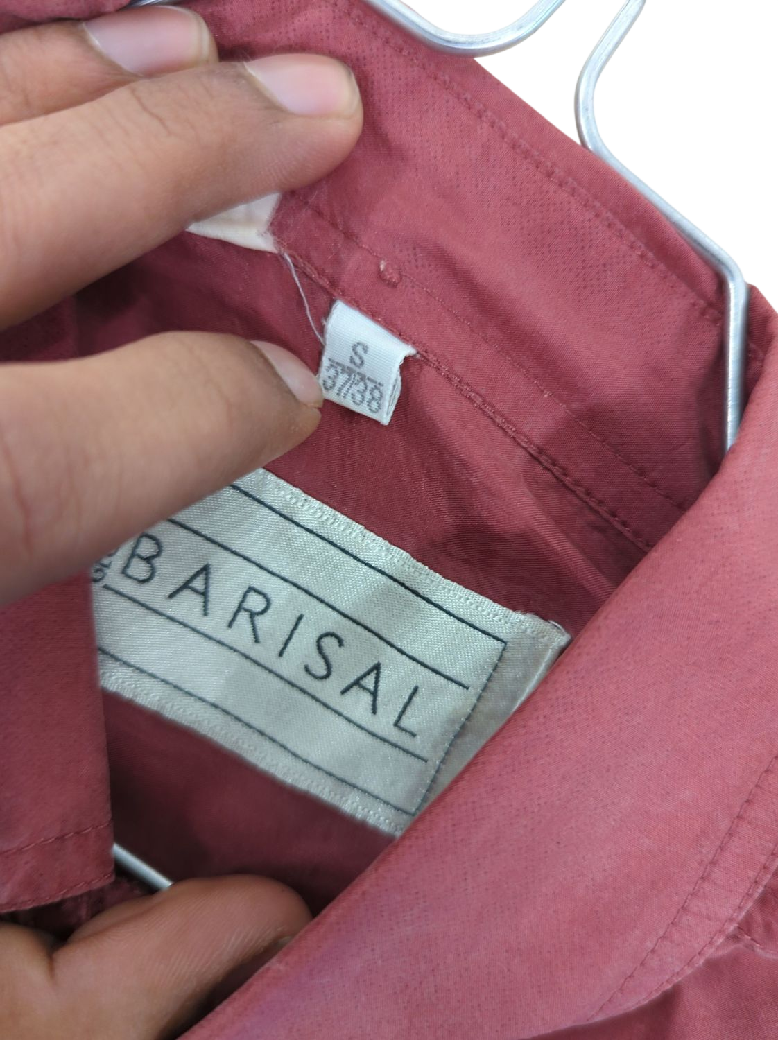 Barisal Burgundy Button-Down Shirt - Long Sleeve
