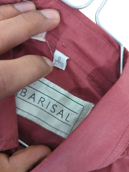 Barisal Burgundy Button-Down Shirt - Long Sleeve