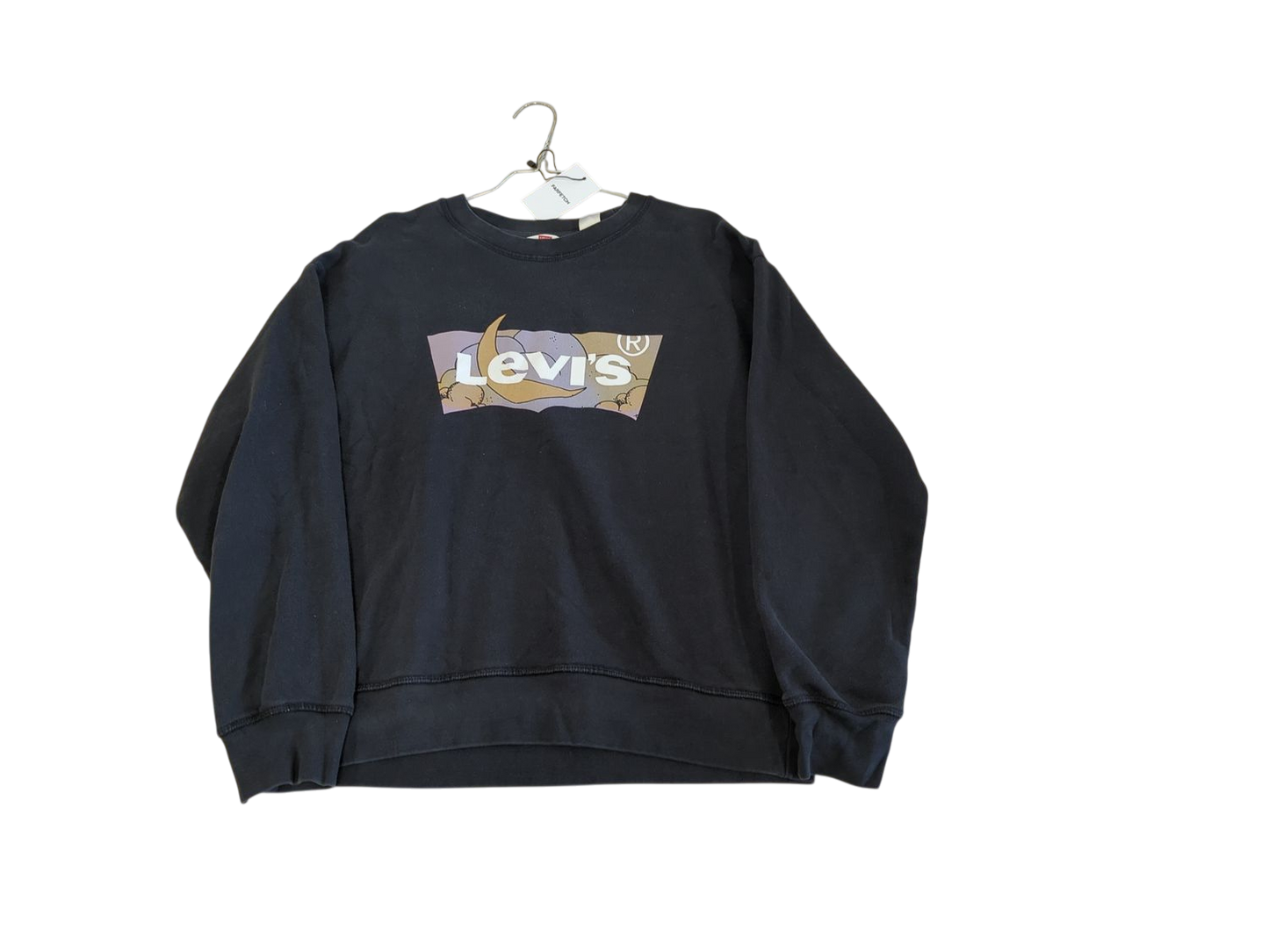 Levi's Black Sweatshirt with Moon Graphic Logo - Size L