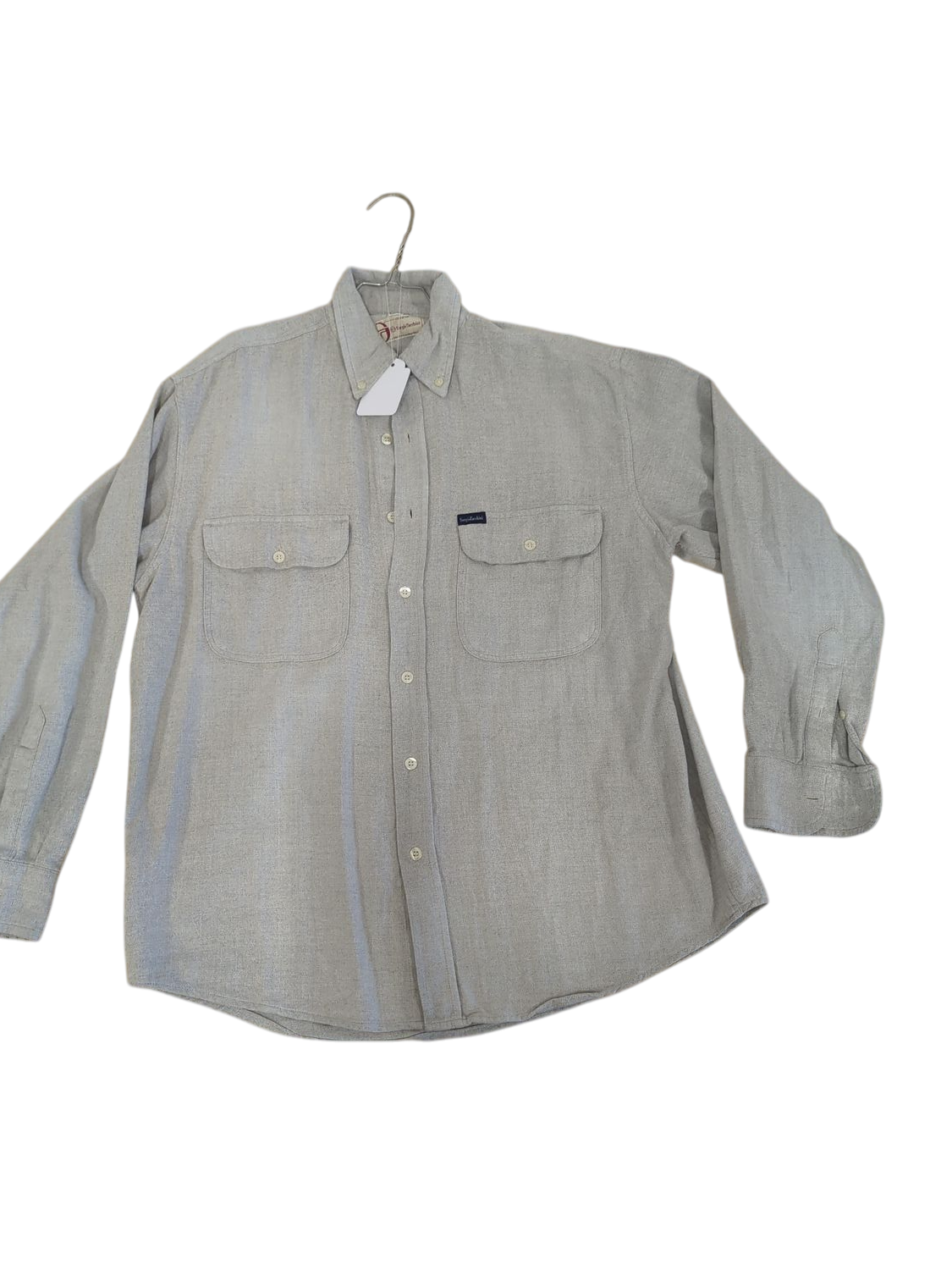 Sergio Tacchini Grey Linen Button-Down Shirt