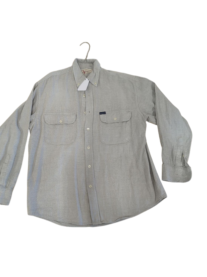 Sergio Tacchini Grey Linen Button-Down Shirt