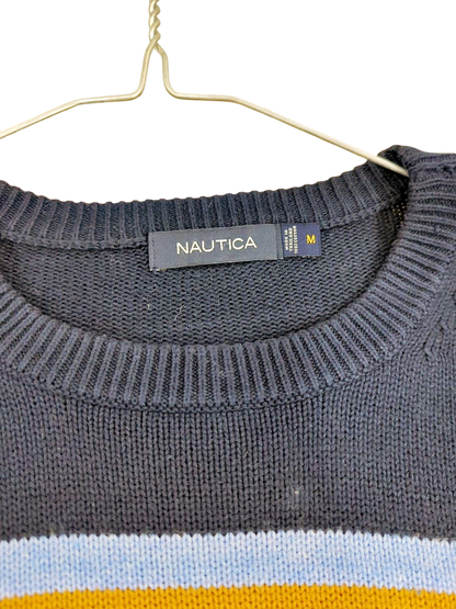 Nautica Striped Crew Neck Sweater - Size M