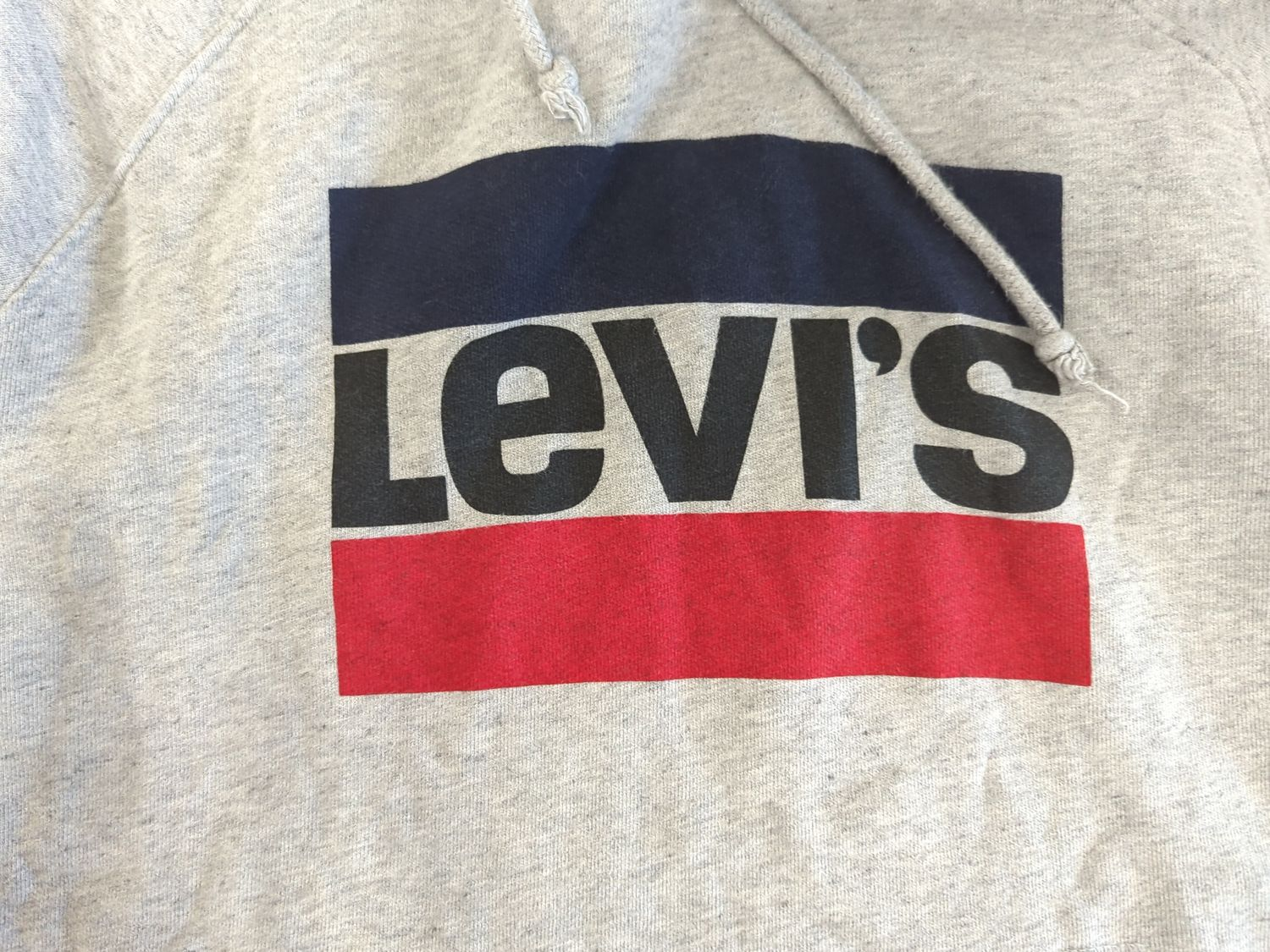 Levi's Grey Hoodie with Logo - Size S