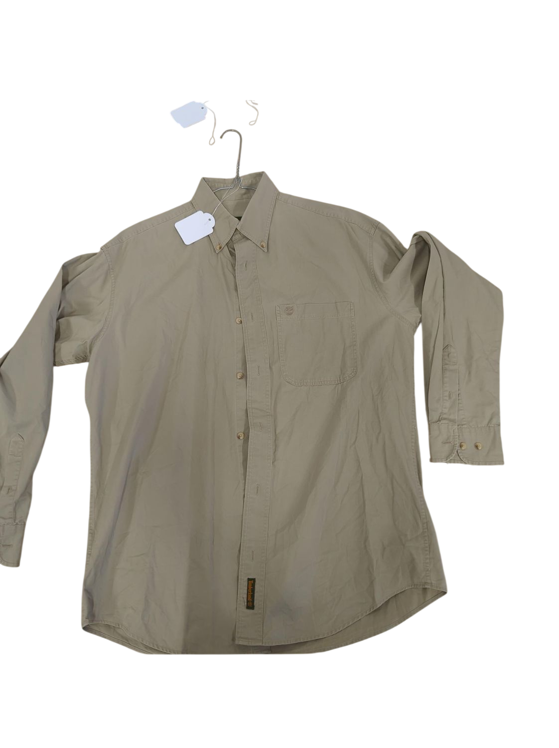 Timberland Beige Button-Down Shirt - Size S