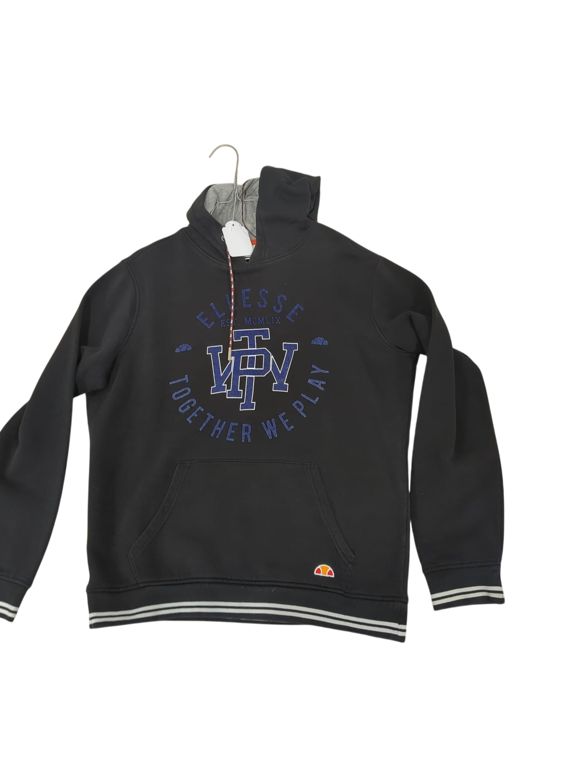 Ellesse Black Sweatshirt with Blue Logo - Size M