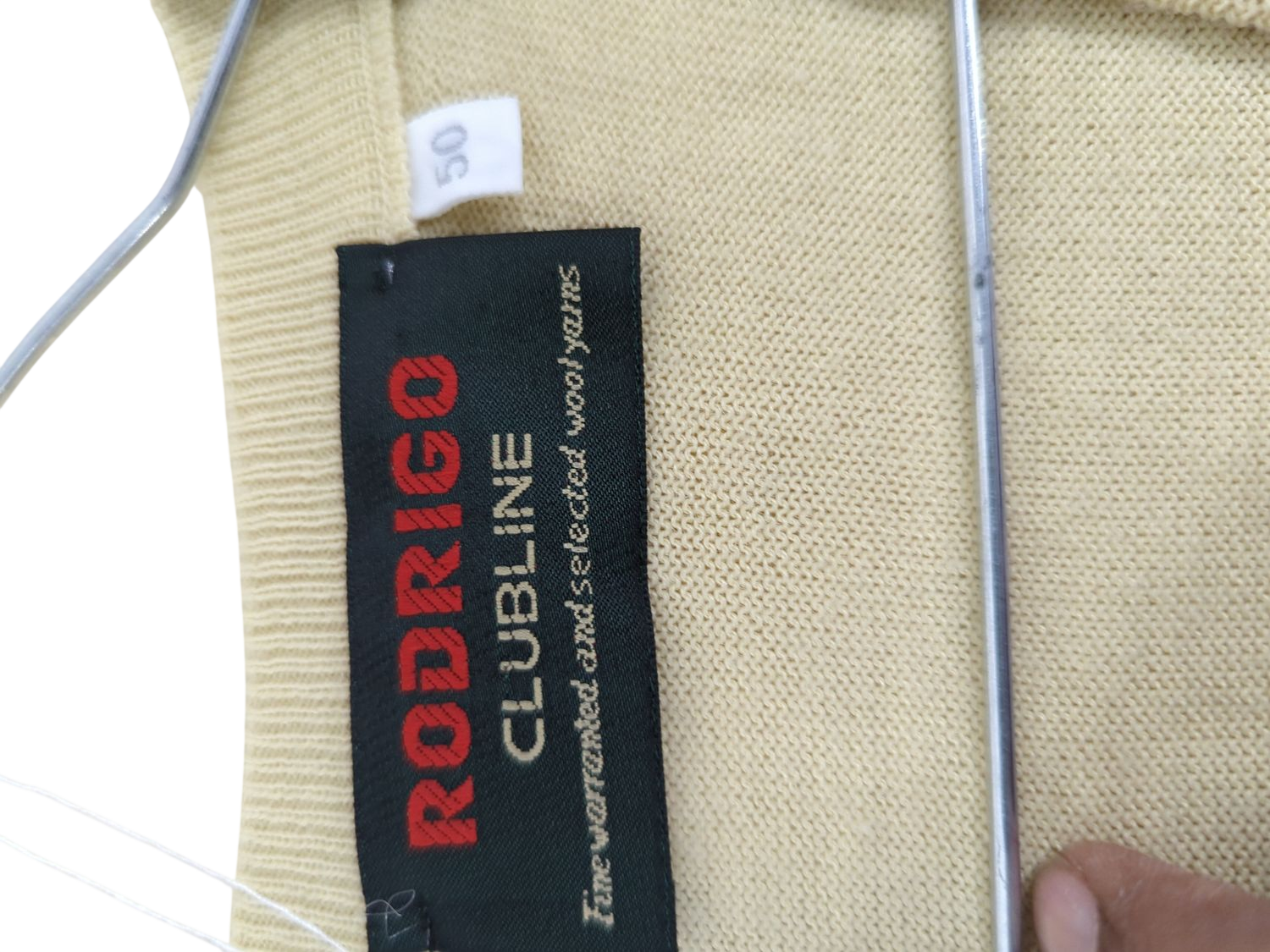 Rodrigo Club Line Beige Sleeveless V-neck Sweater - Size 50
