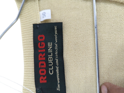 Rodrigo Club Line Beige Sleeveless V-neck Sweater - Size 50