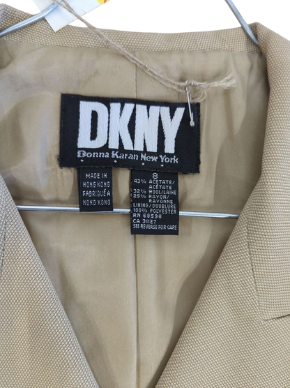DKNY Beige Tailored Blazer - Size 8 - Donna Karan New York