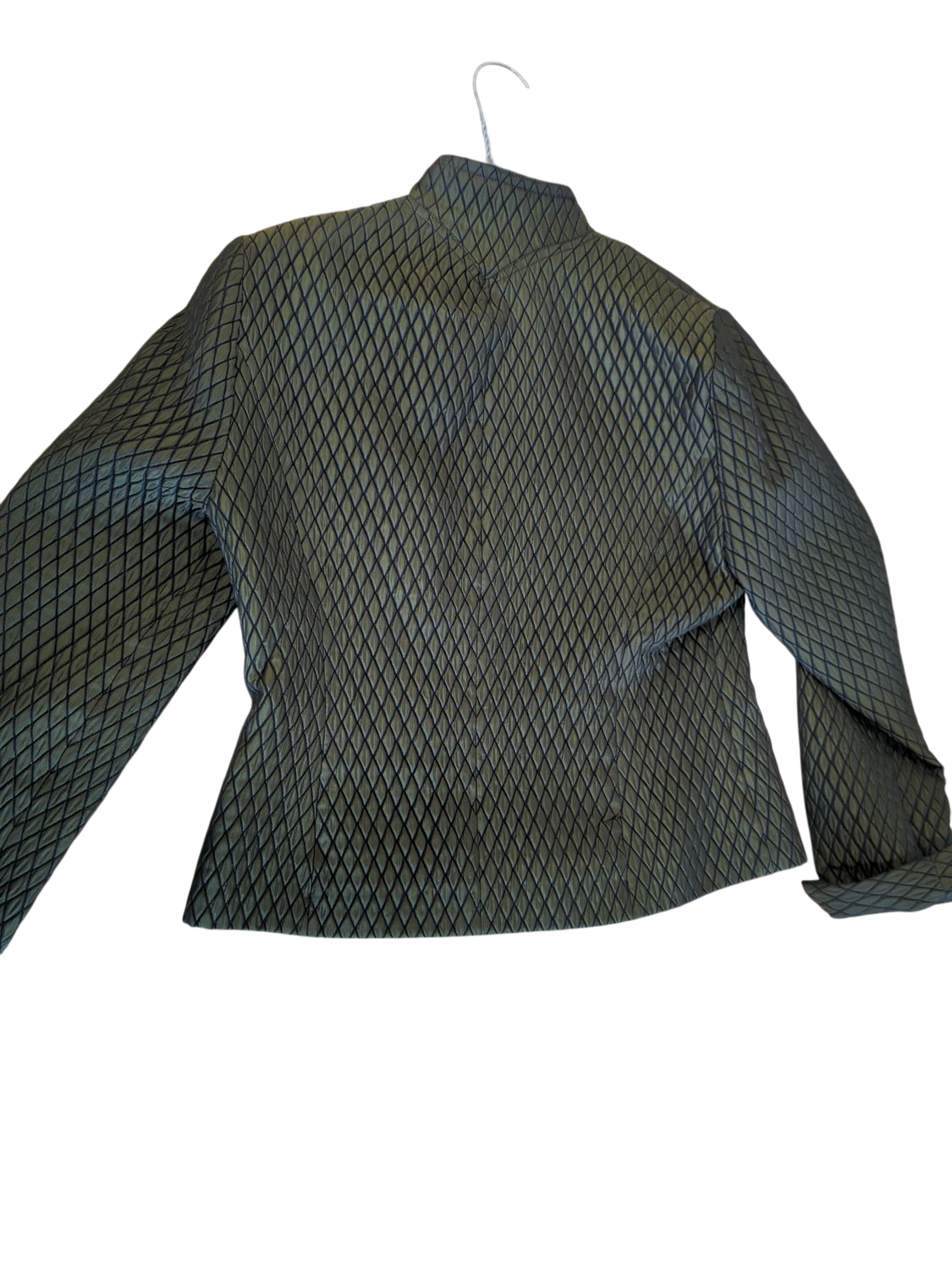 Balmain Sylviane Paris Green Diamond Pattern Jacket