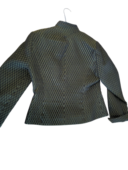 Balmain Sylviane Paris Green Diamond Pattern Jacket