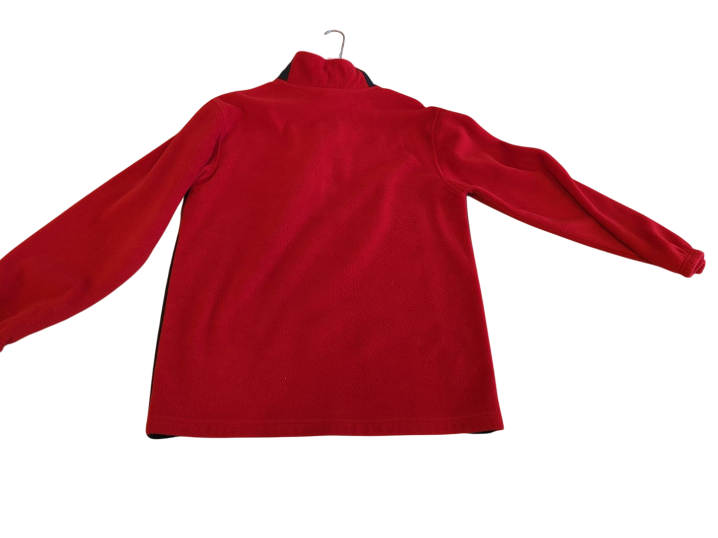 Russell Athletic Red & Black Quarter Zip Fleece Pullover