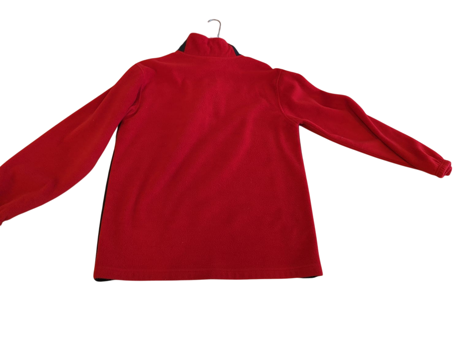 Russell Athletic Red & Black Quarter Zip Fleece Pullover