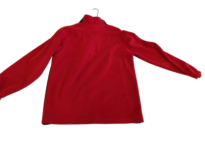 Russell Athletic Red & Black Quarter Zip Fleece Pullover
