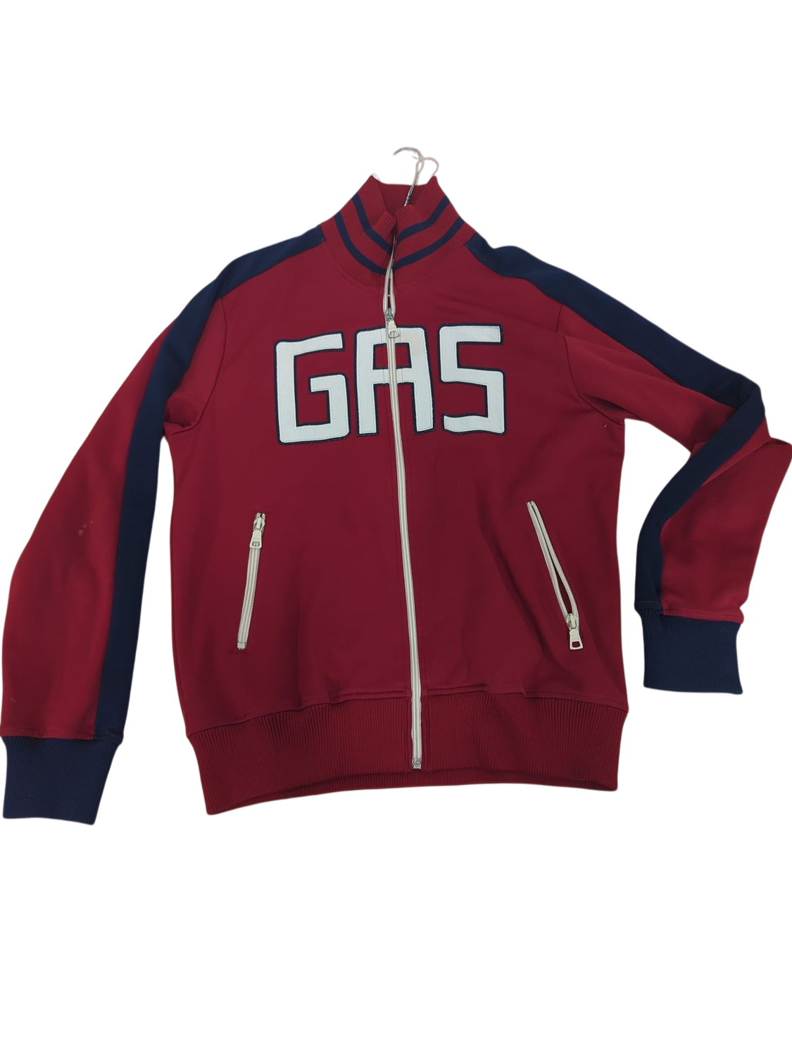 GAS Red and Navy Bomber Jacket - Size XL