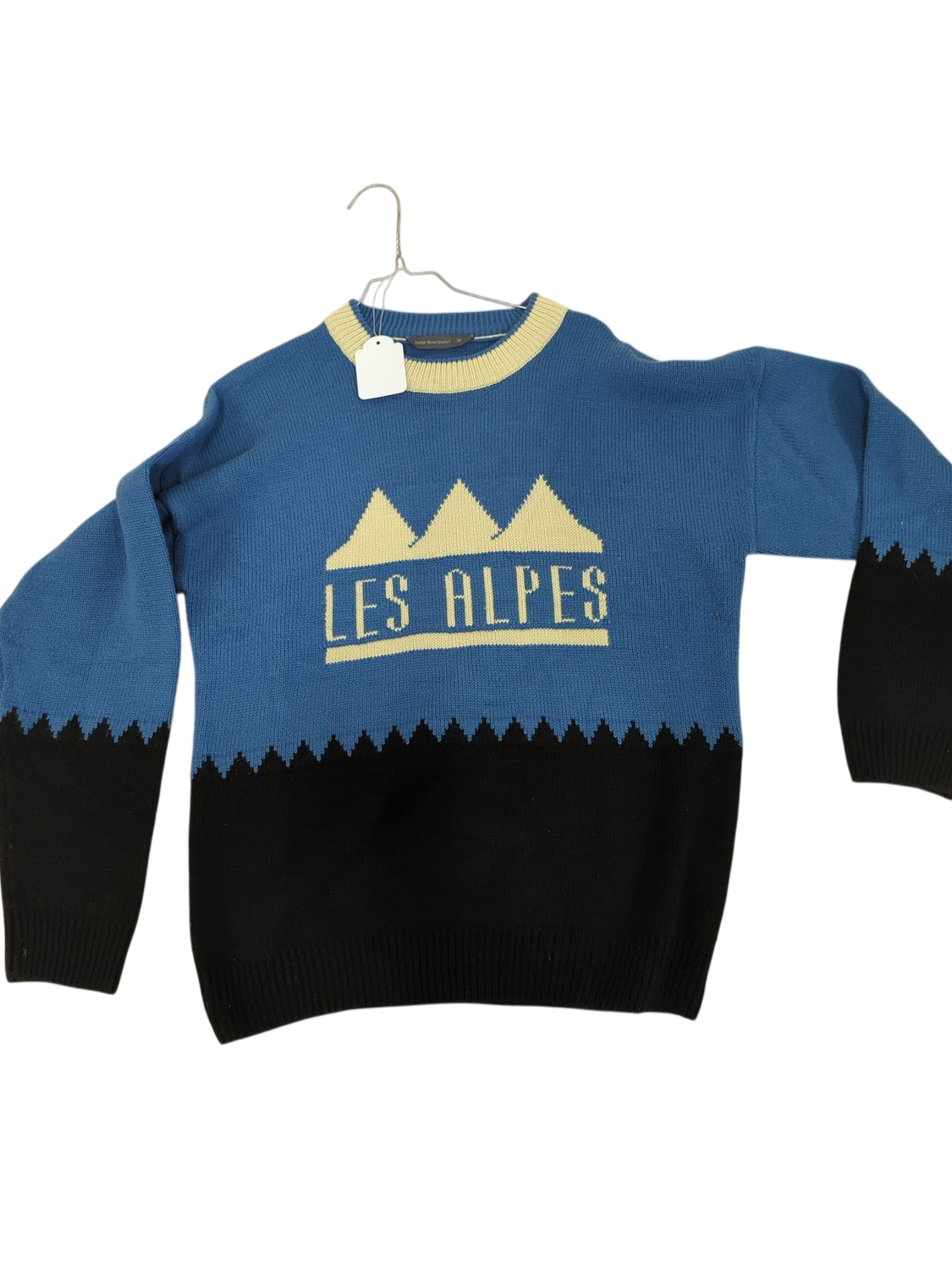 Cedar Wood State Les Alpes Blue Knitted Sweater - Size M