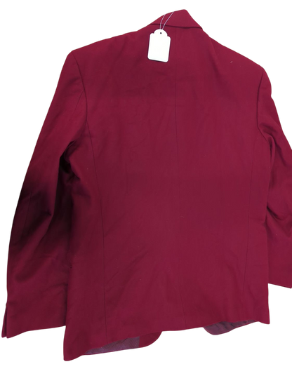 Made in Italy Burgundy Wool Blazer by Canali/Lorenzi - Elegant Design