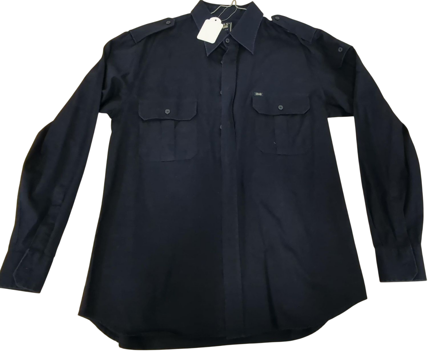 GAS Clothing Navy Button-Down Shirt with Chest Pockets