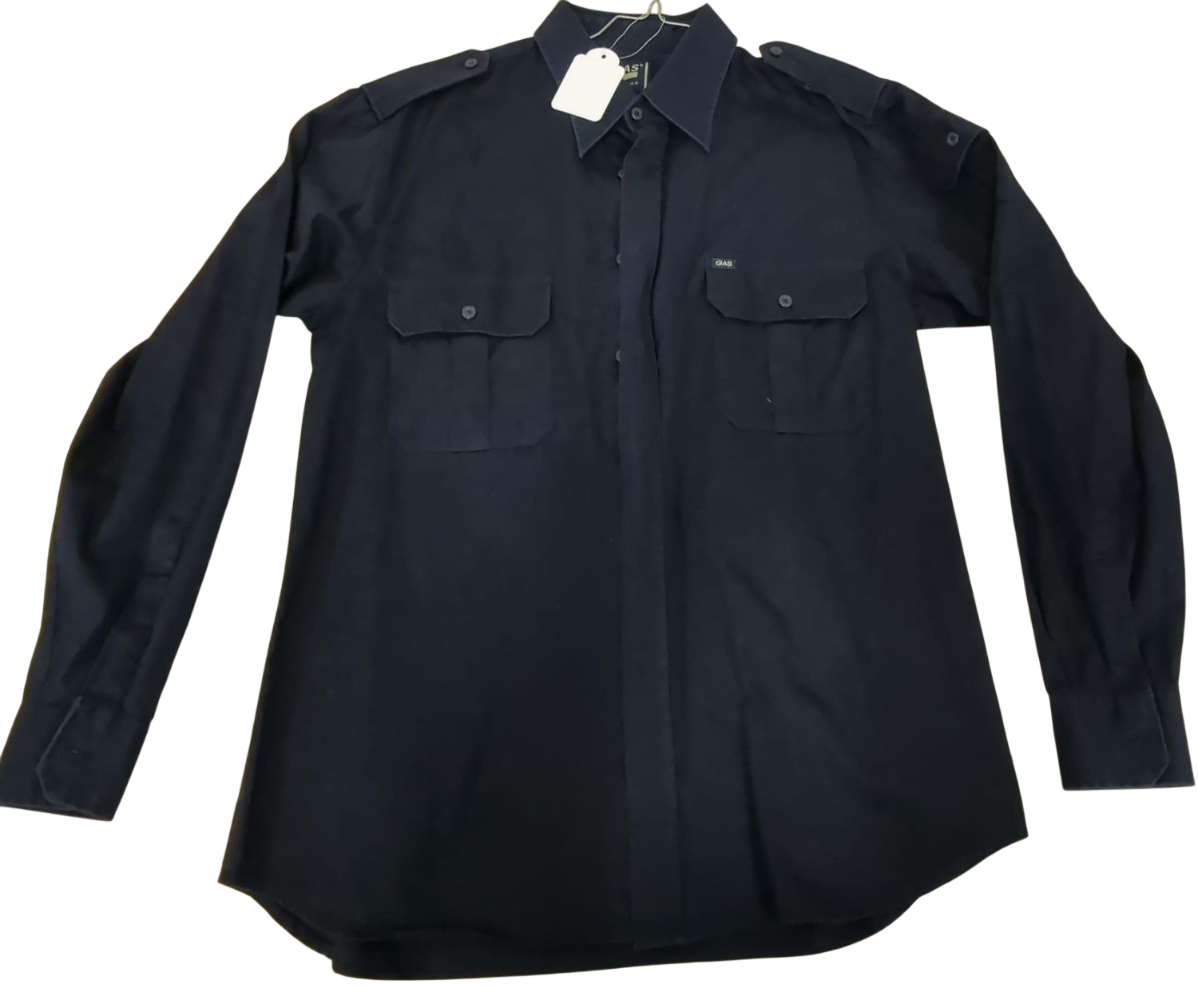 GAS Clothing Navy Button-Down Shirt with Chest Pockets