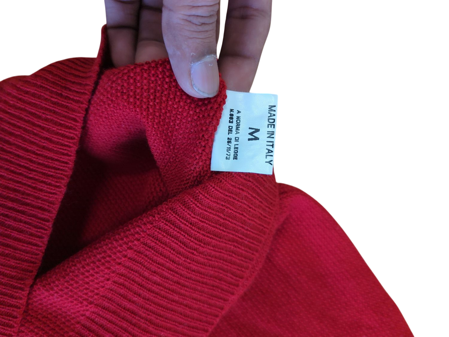 Boggi Milano Red Knitted V-neck Golf Sweater Vest - Size M