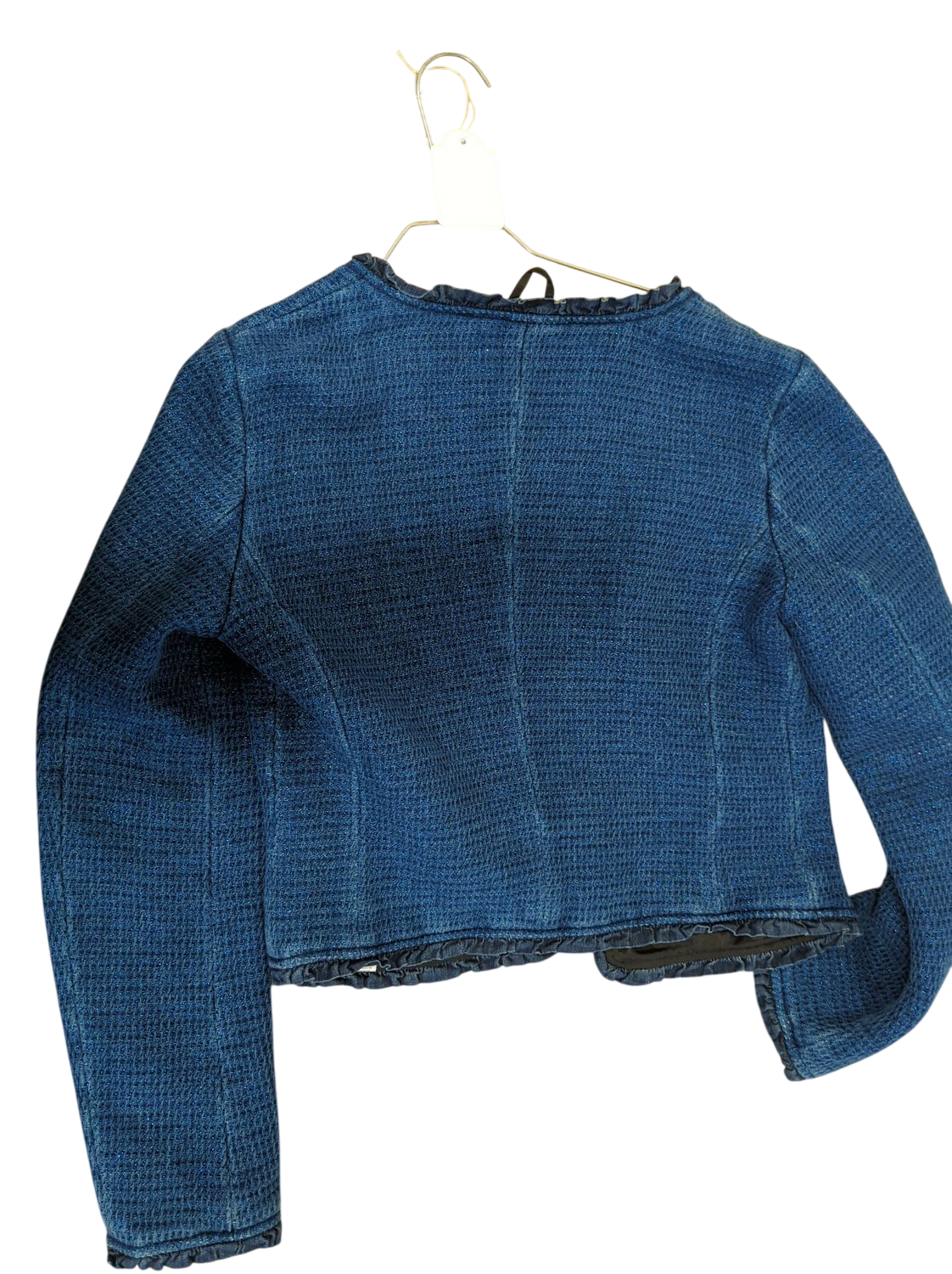 GAS Blue Denim Jacket - Textured Knit Design