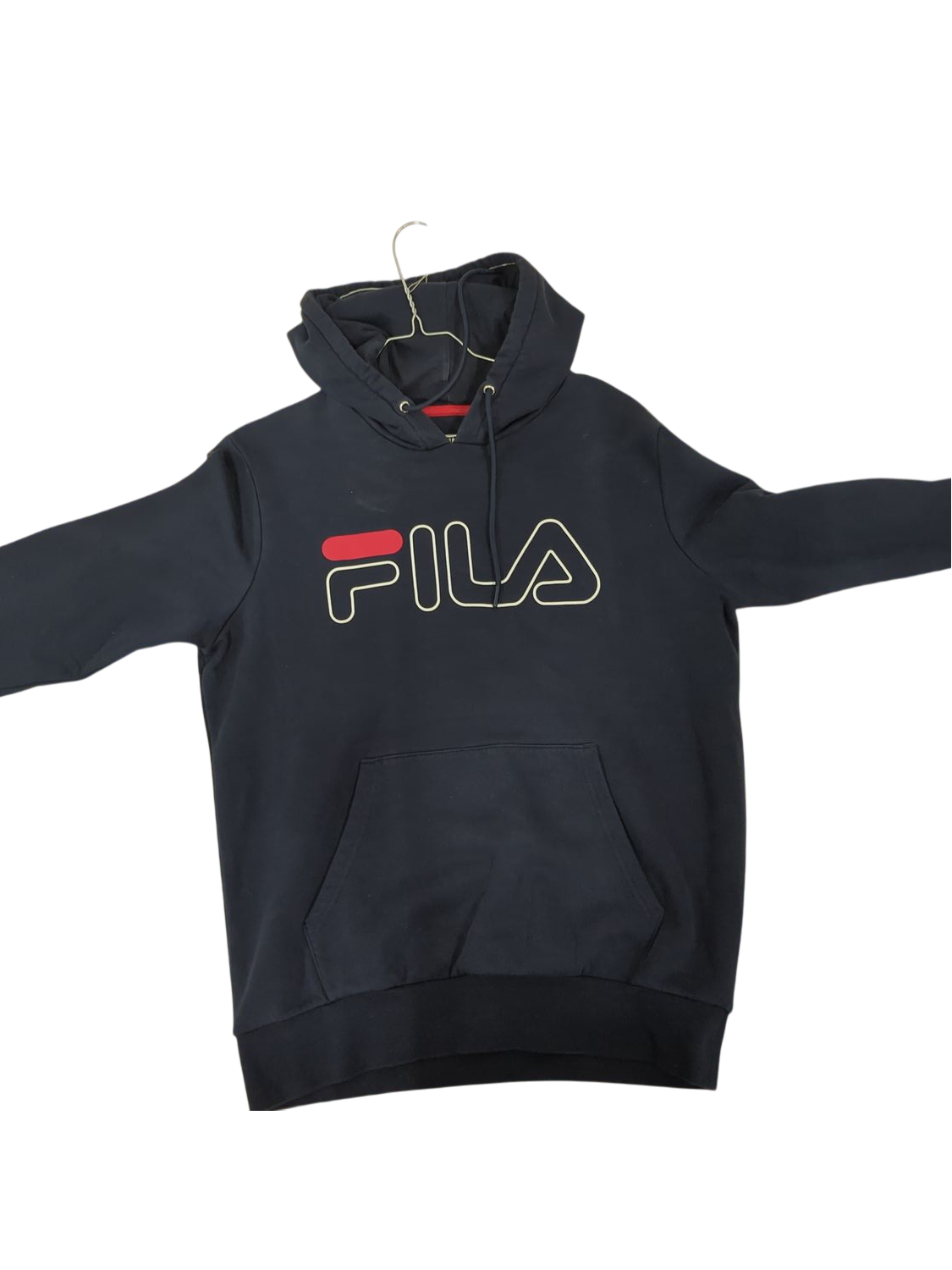 FILA Navy Blue Hoodie with Logo - Size S