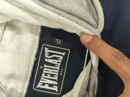 Everlast Navy & Grey Hoodie - Size XL - USA Made