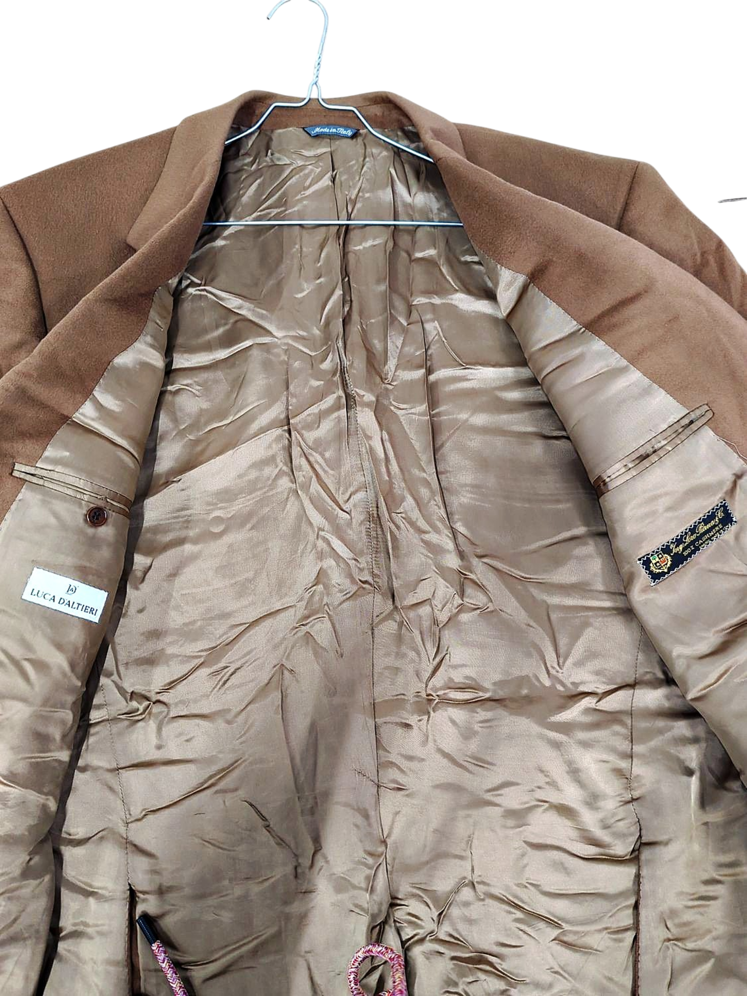 Luca D'Altieri Brown Cashmere Blazer - Size 56 (EU) - Made in Italy