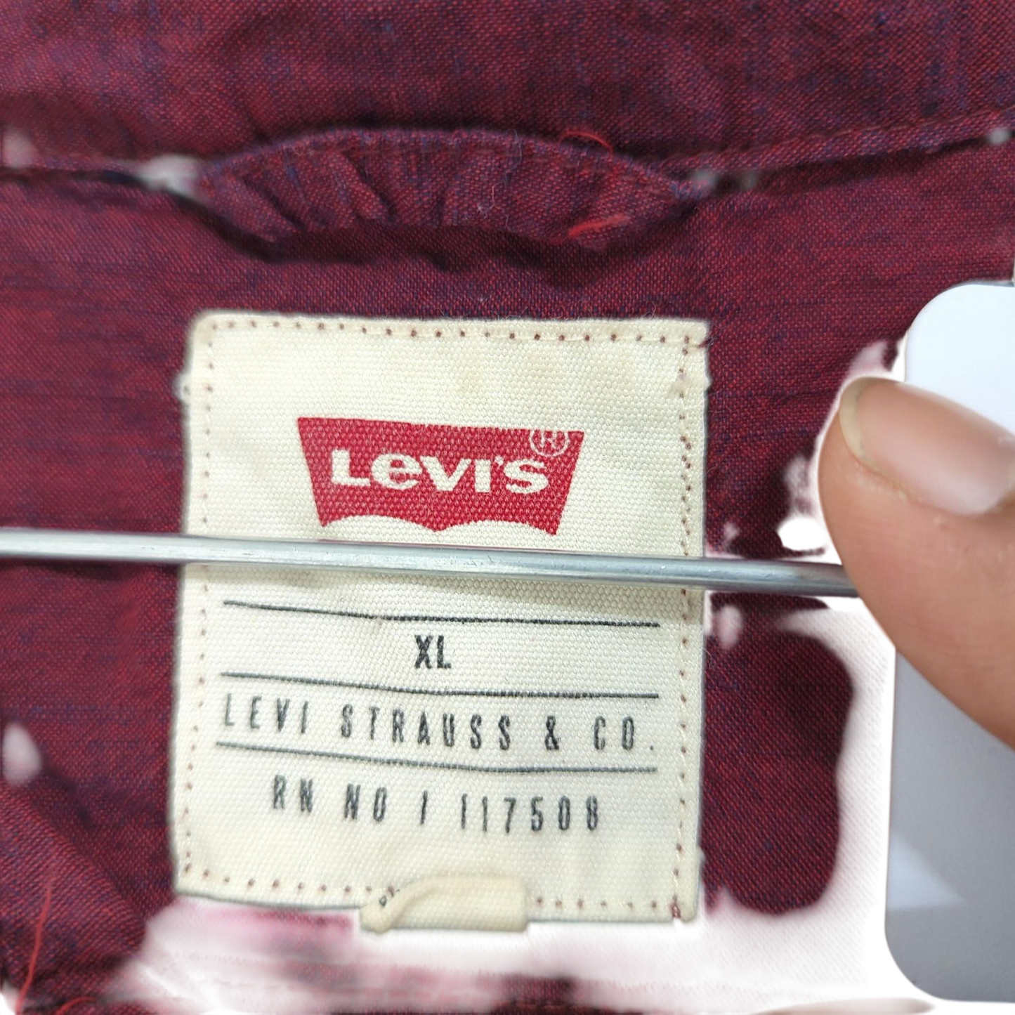 Levi's Burgundy Button-Up Shirt- Size XL