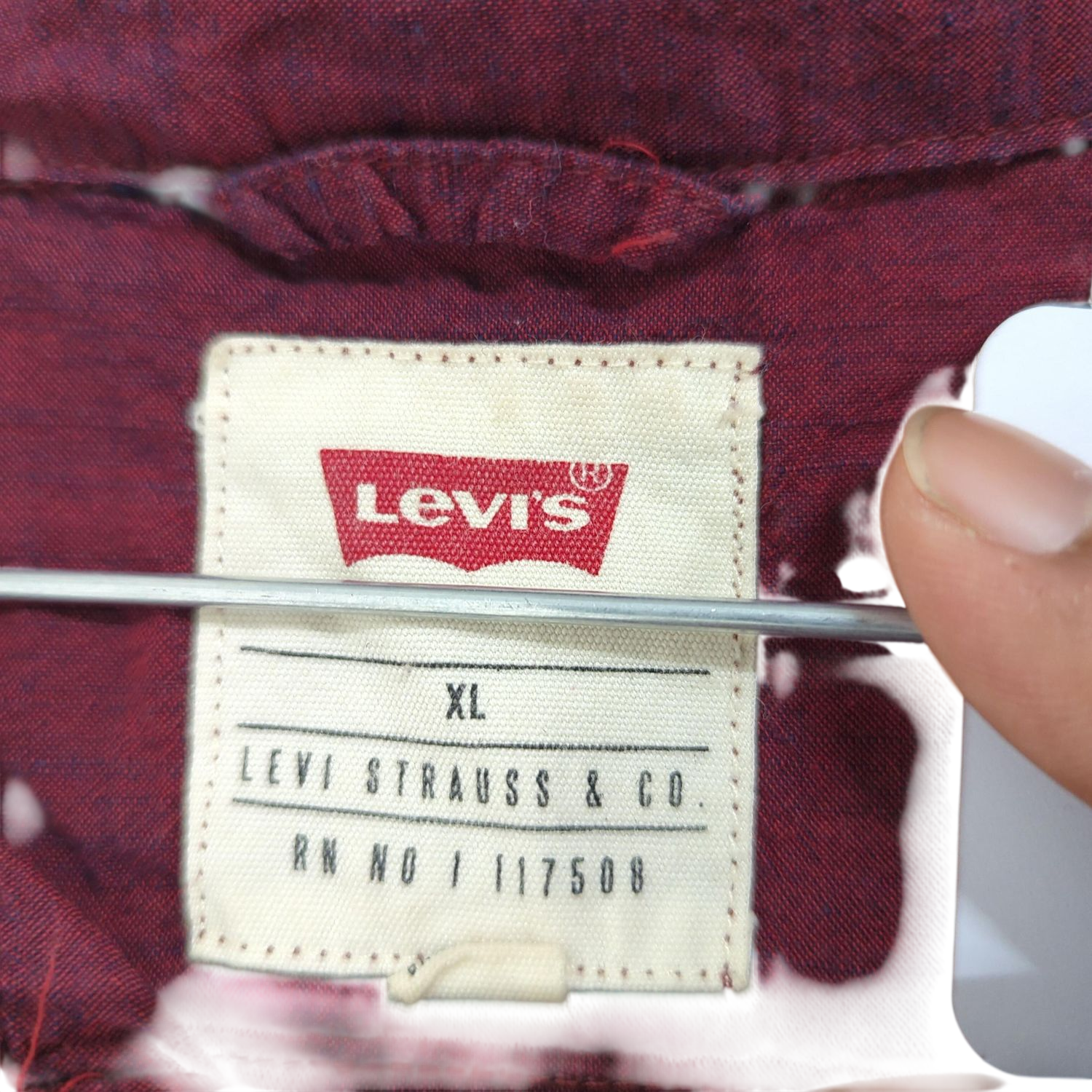 Levi's Burgundy Button-Up Shirt- Size XL