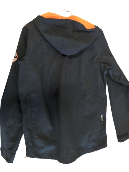 Helly Hansen Black & Orange Windbreaker Jacket - Size M