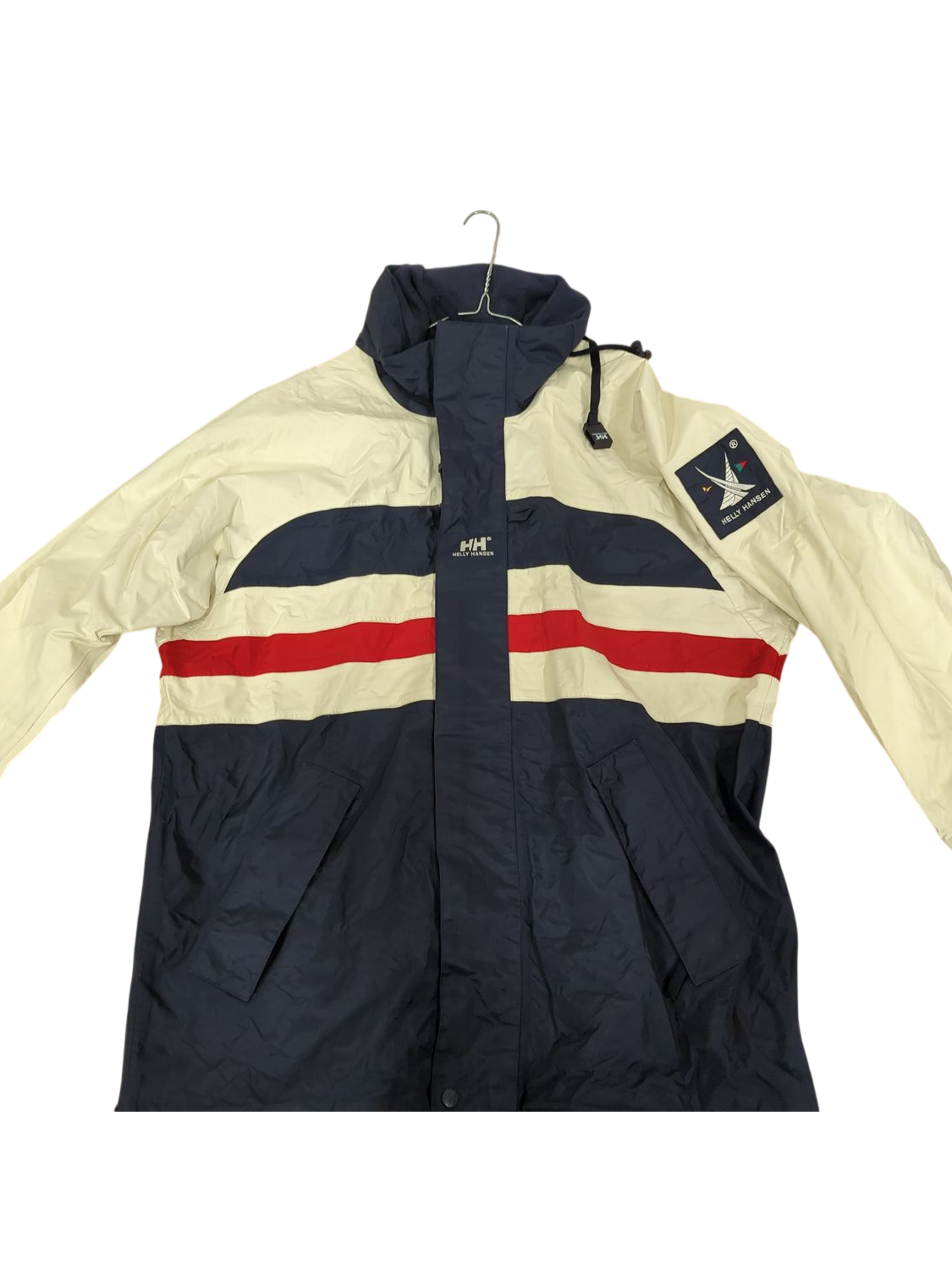 Helly Hansen Windbreaker Jacket - Navy/White/Red - Size M