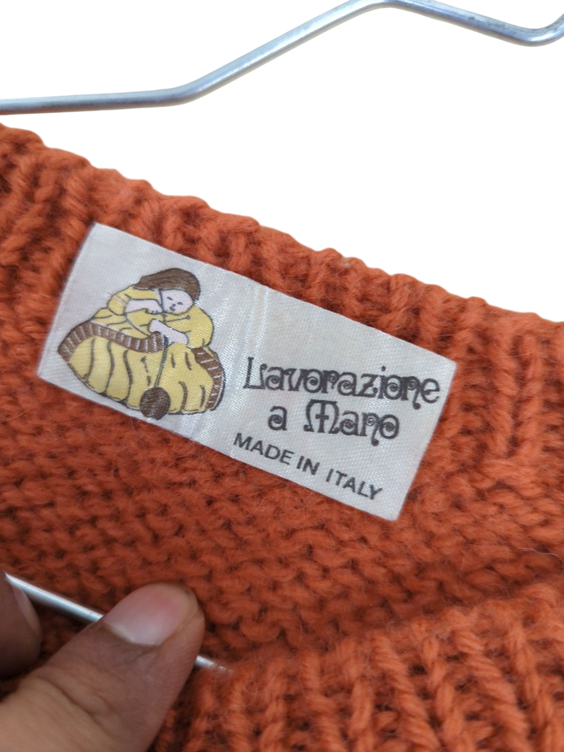 Handmade Italian Knit Sweater with Ghost Embroidery - Made in Italy