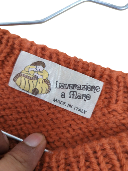 Handmade Italian Knit Sweater with Ghost Embroidery - Made in Italy