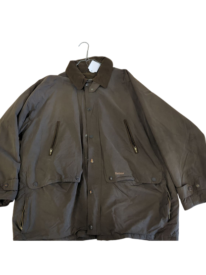Barbour Grey/Olive Parka Jacket - Size XXL