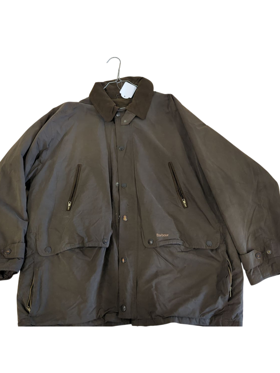 Barbour Grey/Olive Parka Jacket - Size XXL