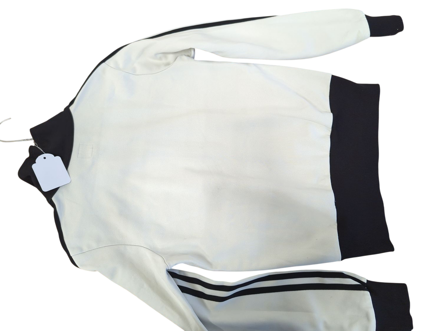Adidas White & Black Track Jacket - Size 38