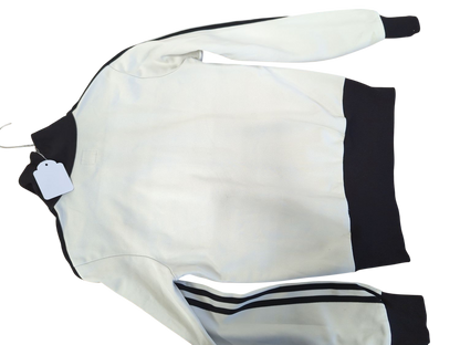 Adidas White & Black Track Jacket - Size 38
