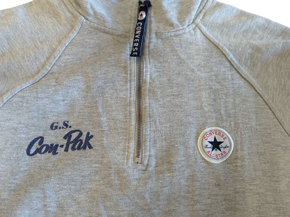 Converse G.S. Con-Pak Half-Zip Grey Sweatshirt - Size M