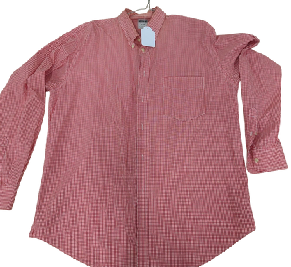 Moschino Jeans Red Gingham Button-Down Shirt - Size L