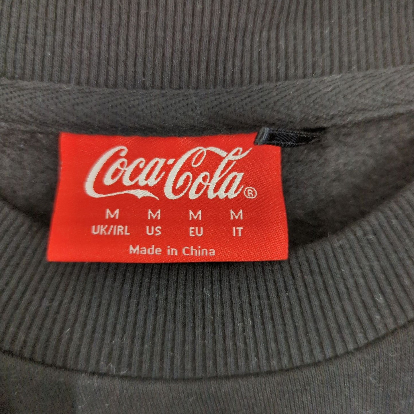 Coca-Cola Black Sweatshirt - Size M - 'It's The Real Thing!' Graphic