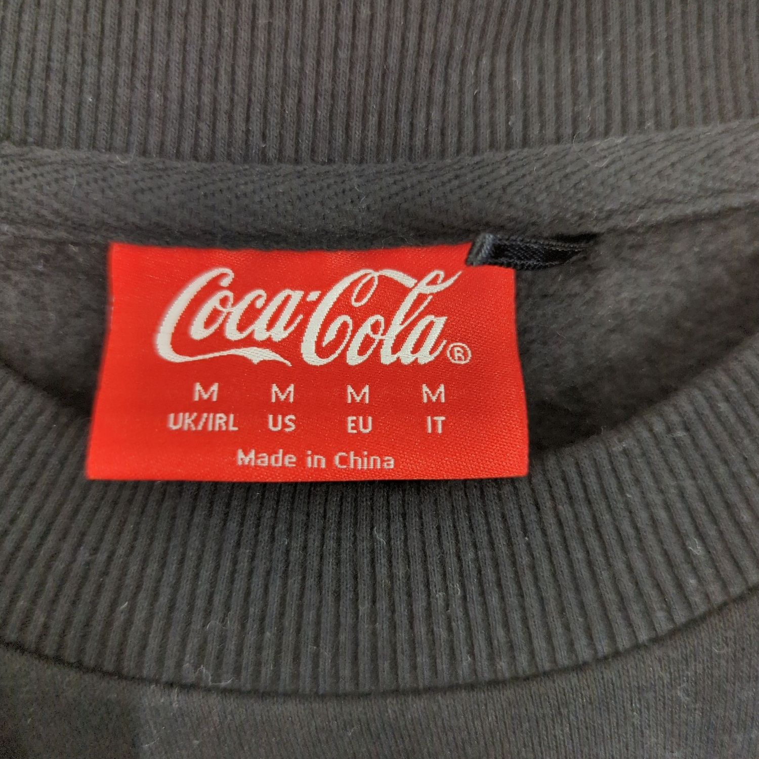 Coca-Cola Black Sweatshirt - Size M - 'It's The Real Thing!' Graphic