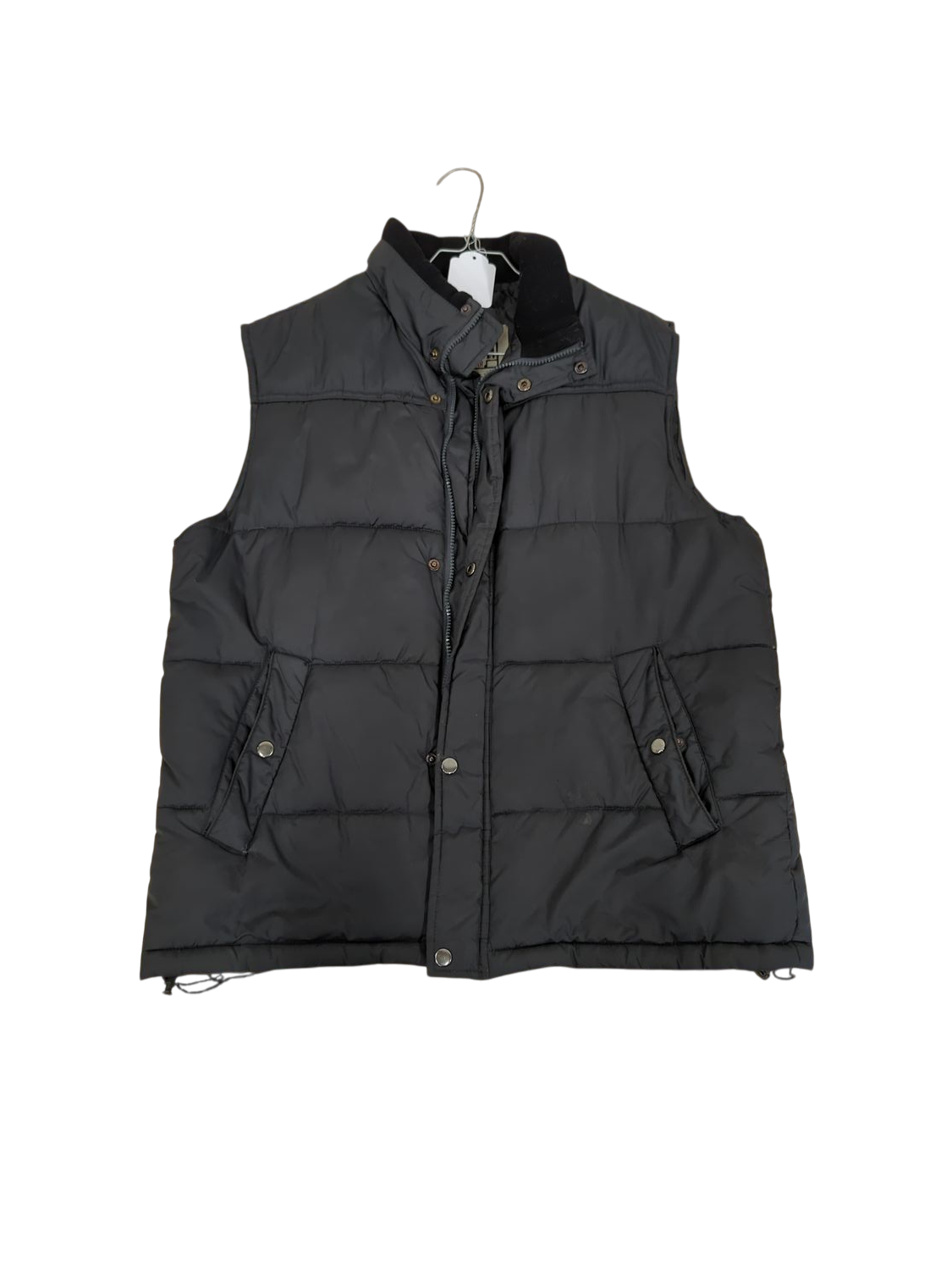 8215-BSW Real To Wear Black Quilted Puffer Vest - Size L