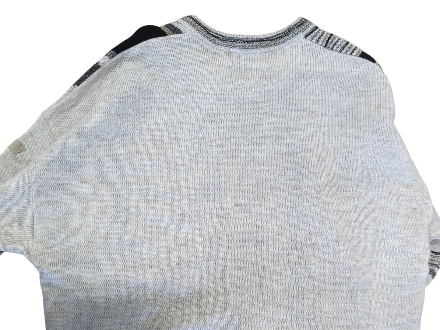Patterned Crew Neck Sweater with Diamond Design