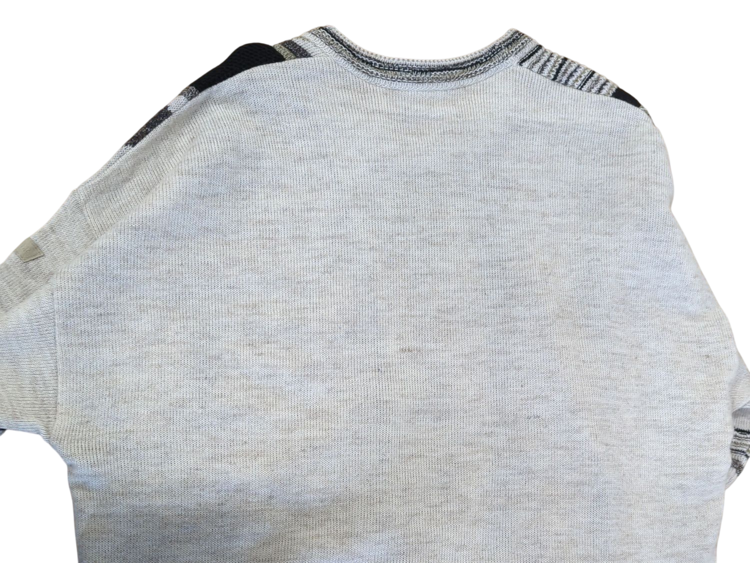 Patterned Crew Neck Sweater with Diamond Design
