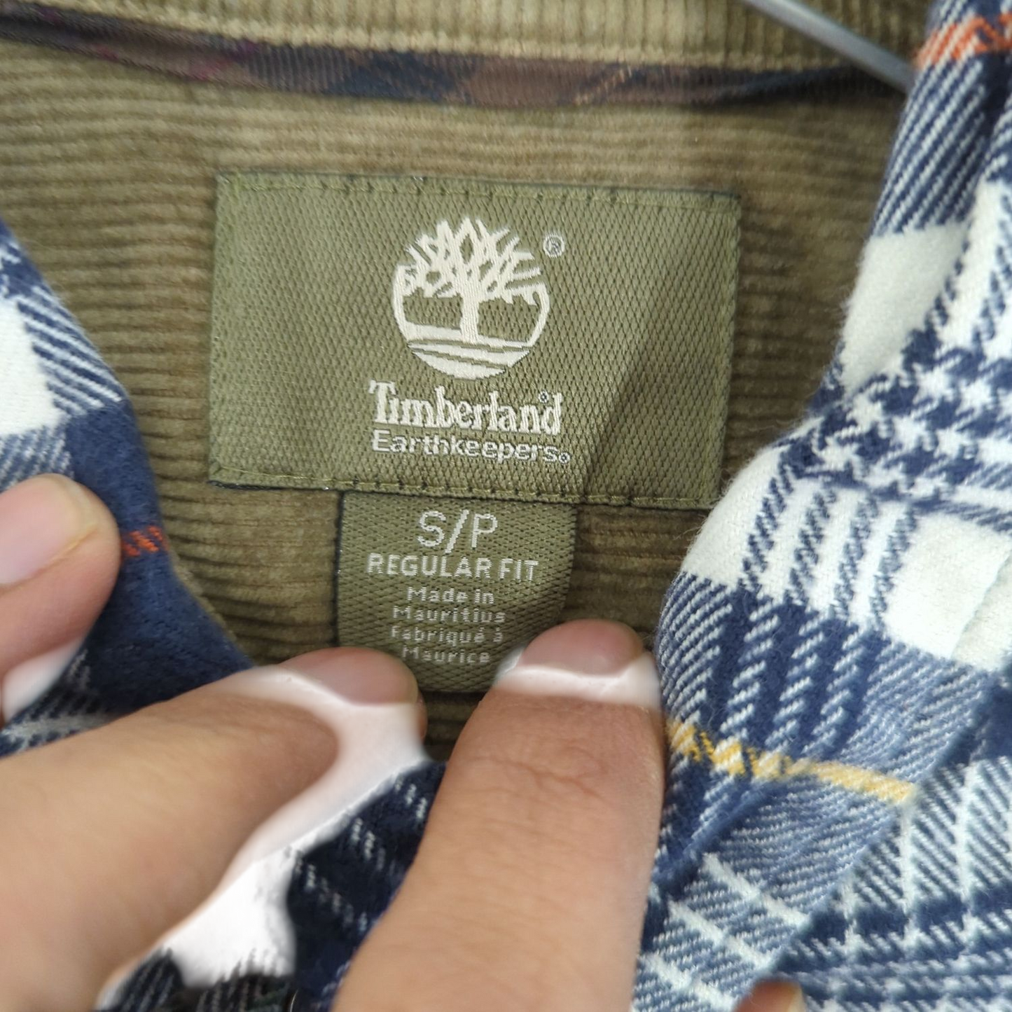 Timberland Plaid Flannel Button-Down Shirt - Size S Regular Fit